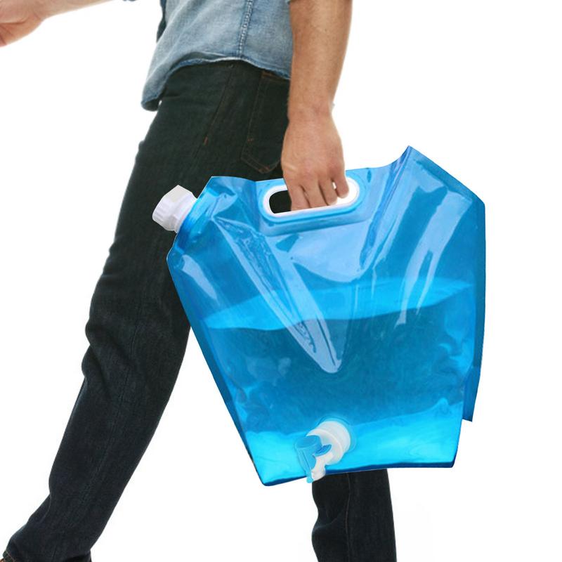 Water Bag Collapsible - Tas air berkemah, dengan keran lipat